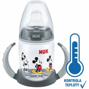 NUK First Choice Mickey Mouse tréninkový hrnek s držadly 6m+ Grey 150 ml