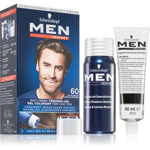 Schwarzkopf Men Perfect Anti-Grey Color Gel tónovací gel na vlasy pro muže 60 Natural Medium Brown