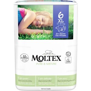 Moltex Pure & Nature XL Size 6 jednorázové EKO pleny 13-18 kg 21 ks