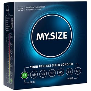 MY.SIZE 47mm kondomy 3 ks