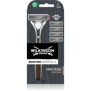 Wilkinson Sword Quattro Essentials 4 Vintage holicí strojek + náhradní břity 4 ks 1 ks