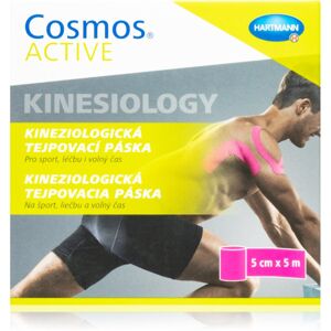 Cosmos Active Kinesio růžová, 5 cm x 5 m pružná páska na svaly, klouby a vazy 1 ks