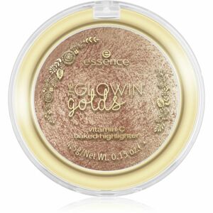 Essence The Glowing Golds zapečený rozjasňující pudr odstín 01 Golden Days Ahead 4,5 g