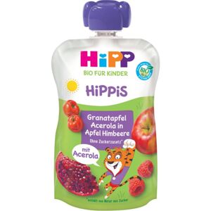 Hipp HiPPis BIO jablko-maliny-granátové jablko-acerola dětský příkrm 100 g