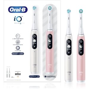 Oral B iO6 DUO inteligentní čisticí kartáček na zuby White & Pink Sand 2 ks