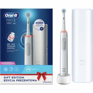 Oral B Pro 3 3500 Sensitive Clean elektrický zubní kartáček s pouzdrem 1 ks