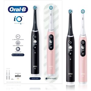 Oral B iO6 DUO inteligentní čisticí kartáček na zuby Black & Pink Sand
