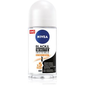 Nivea Invisible Black & White Ultimate Impact kuličkový antiperspirant pro ženy 50 ml