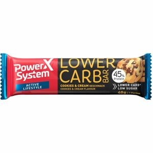 Power System Lower Carb Bar proteinová tyčinka příchuť cookies & cream 40 g