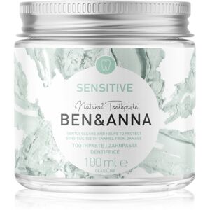 BEN&ANNA Natural Toothpaste Sensitive zubní pasta ve skleněné dóze pro citlivé zuby 100 ml