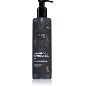 Organic Shop Men Blackwood & Mint šampon a sprchový gel 2 v 1 pro muže 280 ml
