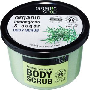 Organic Shop Organic Lemongrass & Sugar Tělové peelingy pro ženy 250 ml jemný peeling na tělo