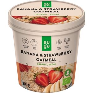 Auga Banana & Strawberry Oatmeal BIO celozrnná ovesná kaše v BIO kvalitě 60 g
