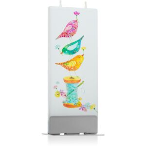 Flatyz Nature Three Colorful Birds dekorativní svíčka 6x15 cm