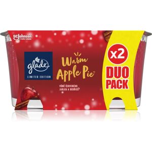GLADE Warm Apple Pie vonná svíčka duo vůně Apple, Cinnamon, Baked Crisp 2x129 g
