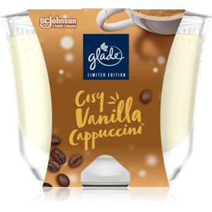 GLADE Cosy Vanilla Cappuccino vonná svíčka s vůní Vanilla Foam, Roasted Coffee, Toasted Hazelnut 224 g
