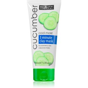 Beauty Formulas Cucumber hloubkově čisticí pleťová maska s jílem 100 ml