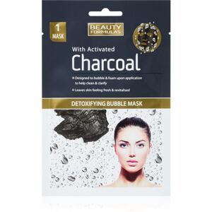Beauty Formulas Charcoal čisticí pleťová maska s aktivním uhlím 1 ks