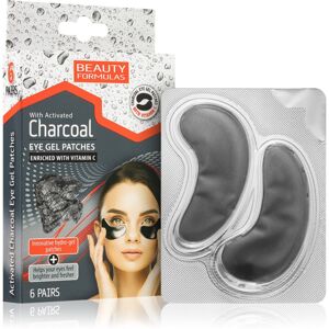 Beauty Formulas Charcoal hydrogelová maska na oční okolí s aktivním uhlím 6 ks