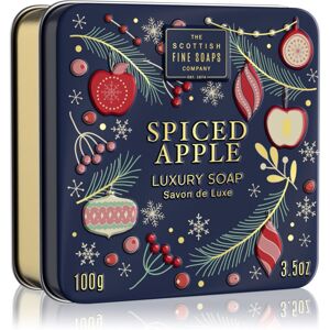 Scottish Fine Soaps Spiced Apple Luxury Soap luxusní tuhé mýdlo v plechovce 100 g