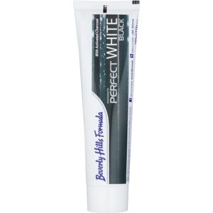 Beverly Hills Formula Perfect White Black bělicí zubní pasta s aktivním uhlím pro svěží dech příchuť Fresh Mint 100 ml