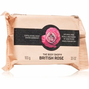 The Body Shop British Rose exfoliační tělové mýdlo 100 g