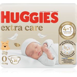 Huggies Extra Care Size 0 jednorázové pleny <4 kg 25 ks