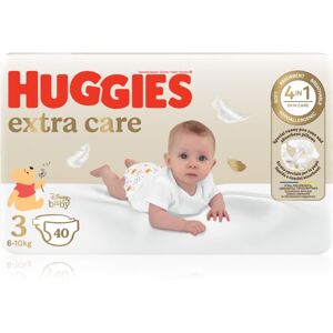 Huggies Extra Care Size 3 jednorázové pleny 6-10 kg 40 ks