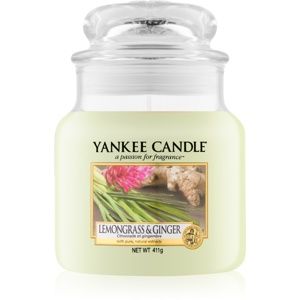 Yankee Candle Lemongrass & Ginger vonná svíčka 411 g Classic střední