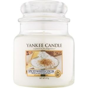 Yankee Candle Spiced White Cocoa vonná svíčka Classic střední 410 g