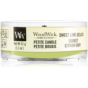 Woodwick Sweet Lime Gelato votivní svíčka 31 g s dřevěným knotem