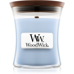 Woodwick Soft Chambray vonná svíčka s dřevěným knotem 85 g