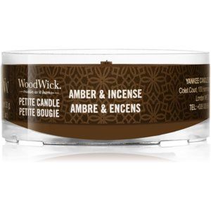 Woodwick Amber & Incense votivní svíčka s dřevěným knotem 31 g