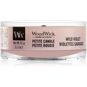 Woodwick Wild Violet votivní svíčka s dřevěným knotem 31 g