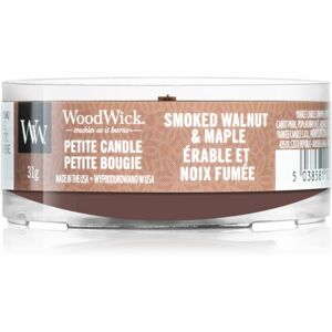 Woodwick Smoked Walnut & Maple votivní svíčka s dřevěným knotem 31 g