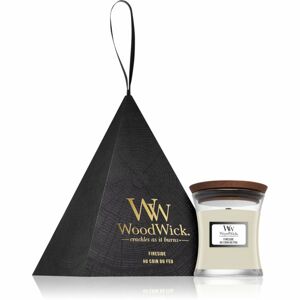 Woodwick Fireplace Fireside vonná svíčka s dřevěným knotem (gift box) 85 g