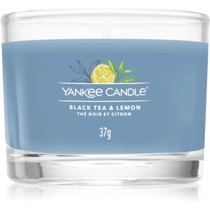 Yankee Candle Black Tea & Lemon votivní svíčka glass 37 g