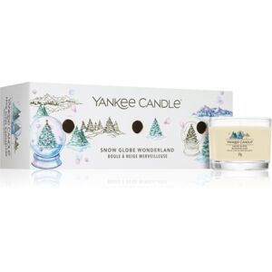 Yankee Candle Snow Globe Wonderland 3 Mini Votives Candles vánoční dárková sada I.