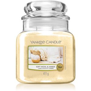 Yankee Candle Soft Wool & Amber vonná svíčka 411 g