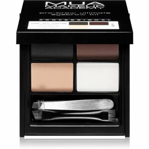 MUA Makeup Academy Pro-Brow paletka pudrových stínů na obočí odstín Dark 5,9 g