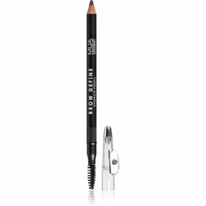 MUA Makeup Academy Brow Define dlouhotrvající tužka na obočí s kartáčkem odstín Grey 1,2 g