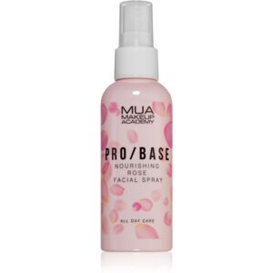 MUA Makeup Academy PRO/BASE Rose pleťová mlha pro fixaci make-upu s růžovou vodou 70 ml
