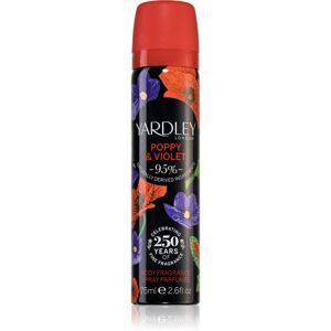 Yardley Poppy & Violet parfémovaný tělový sprej pro ženy 75 ml