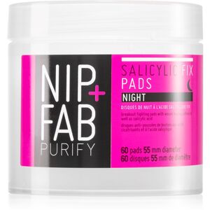 NIP+FAB Salicylic Fix noční čistící pleťové tampónky 60 ks