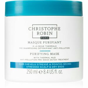 Christophe Robin Purifying Mask with Thermal Mud čisticí maska pro vlasy vystavené znečištěnému ovzduší 250 ml