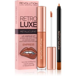 Makeup Revolution Retro Luxe sada na rty odstín Empress 5.5 ml