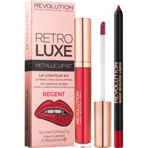 Makeup Revolution Retro Luxe sada na rty odstín Regent 5,5 ml