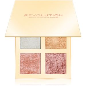 Makeup Revolution Face Quad paleta rozjasňovačů odstín Incandescen 3,5 g