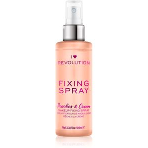 I Heart Revolution Fixing Spray fixační sprej na make-up s vůní Peaches & Cream 100 ml