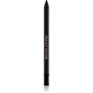 Makeup Revolution Smoky Waterproof gelová tužka na oči voděodolná odstín Black 0.8 g